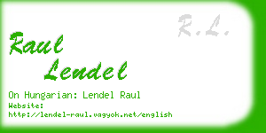 raul lendel business card